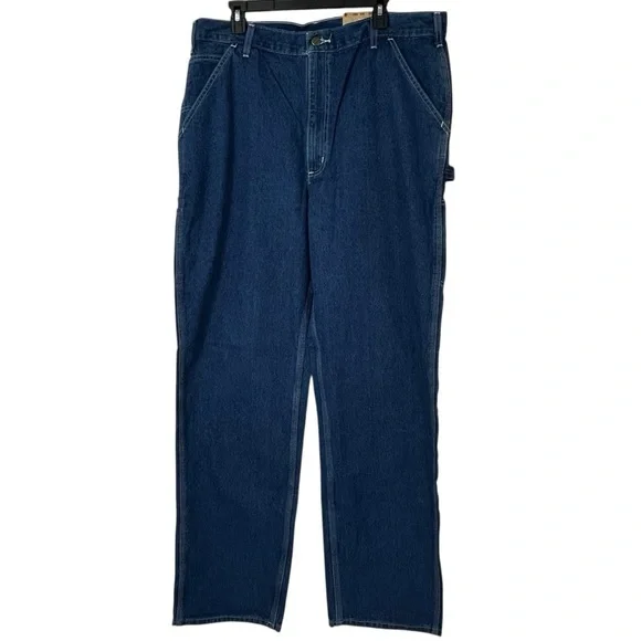 Carhartt B13 Loose Fit Work Dungaree Jeans Blue 38x34 NWT Workwear Y2K - Picture 13 of 14